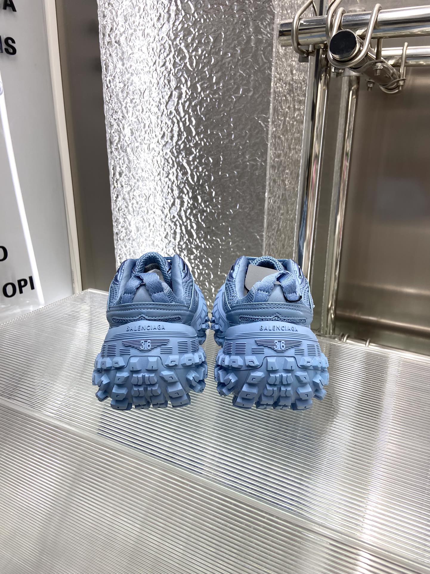 Массивные кроссовки Balenciaga в стиле автомобильных шин - унисекс - синие