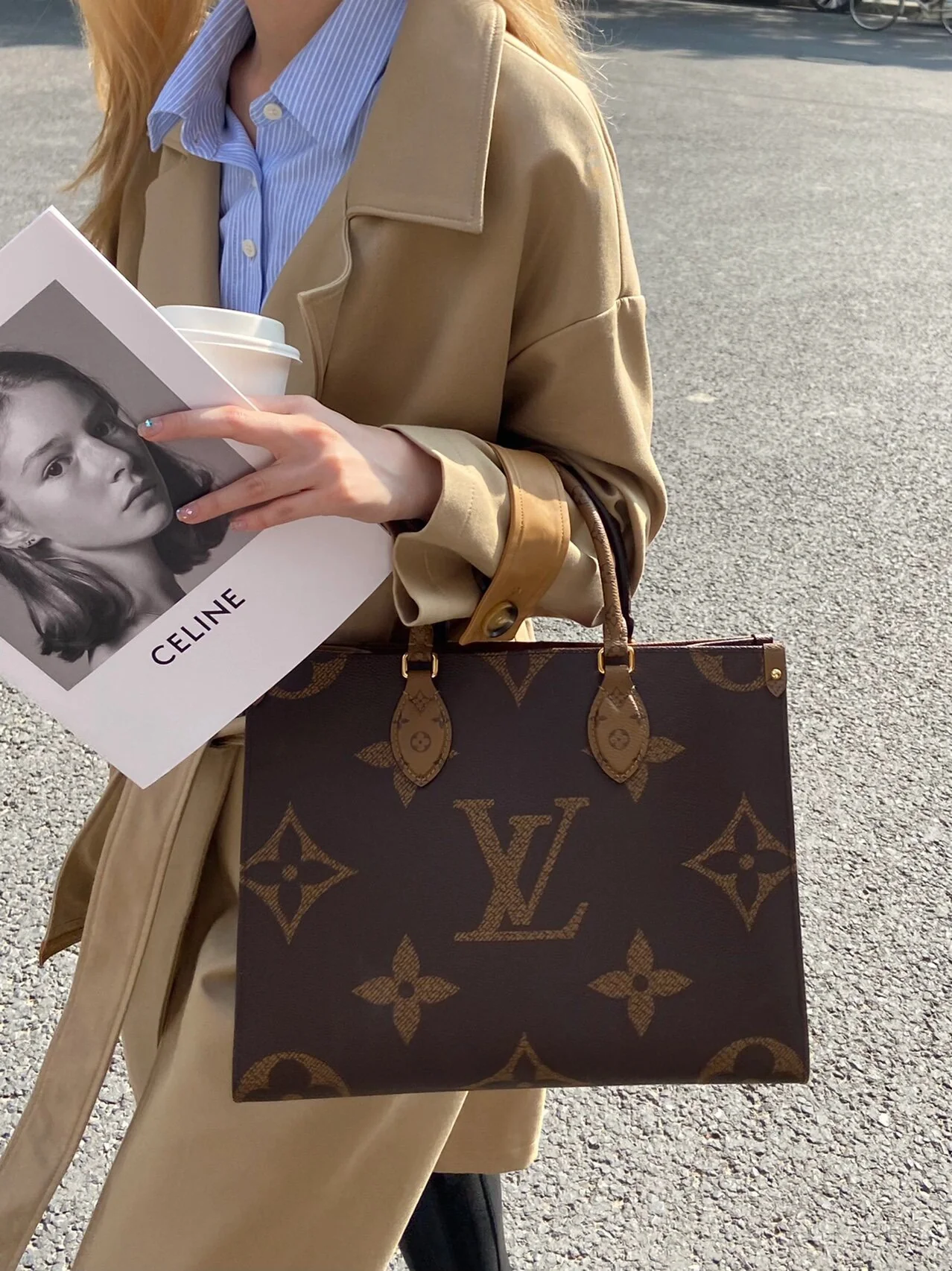 m45320-LV-onthego-gm-средняя сумка-тоут-два цвета