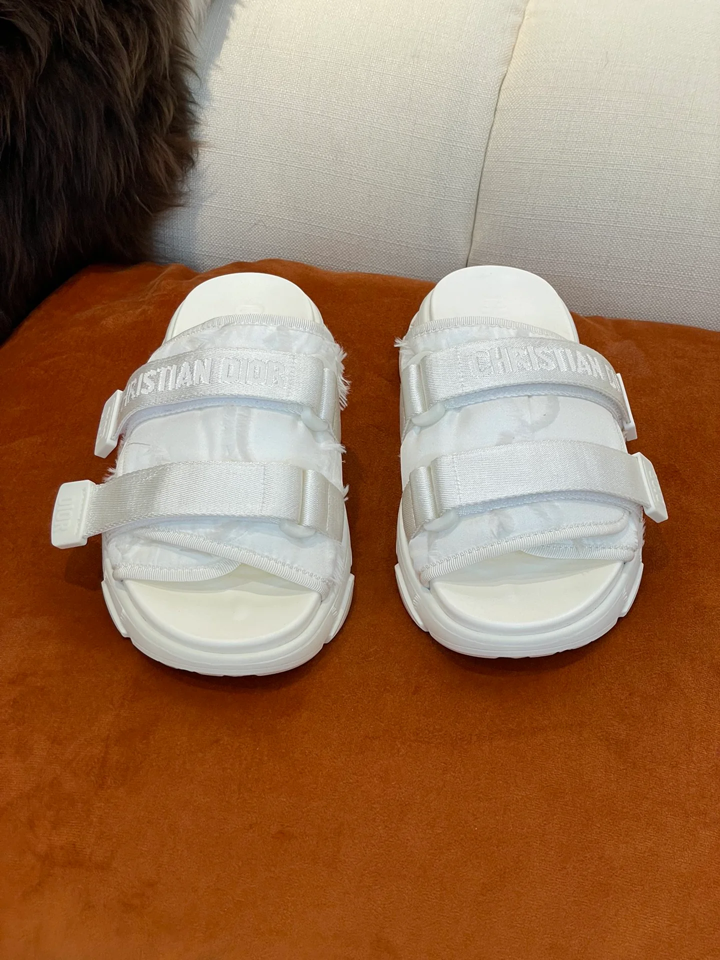 Dior - Белые сандалии на платформе