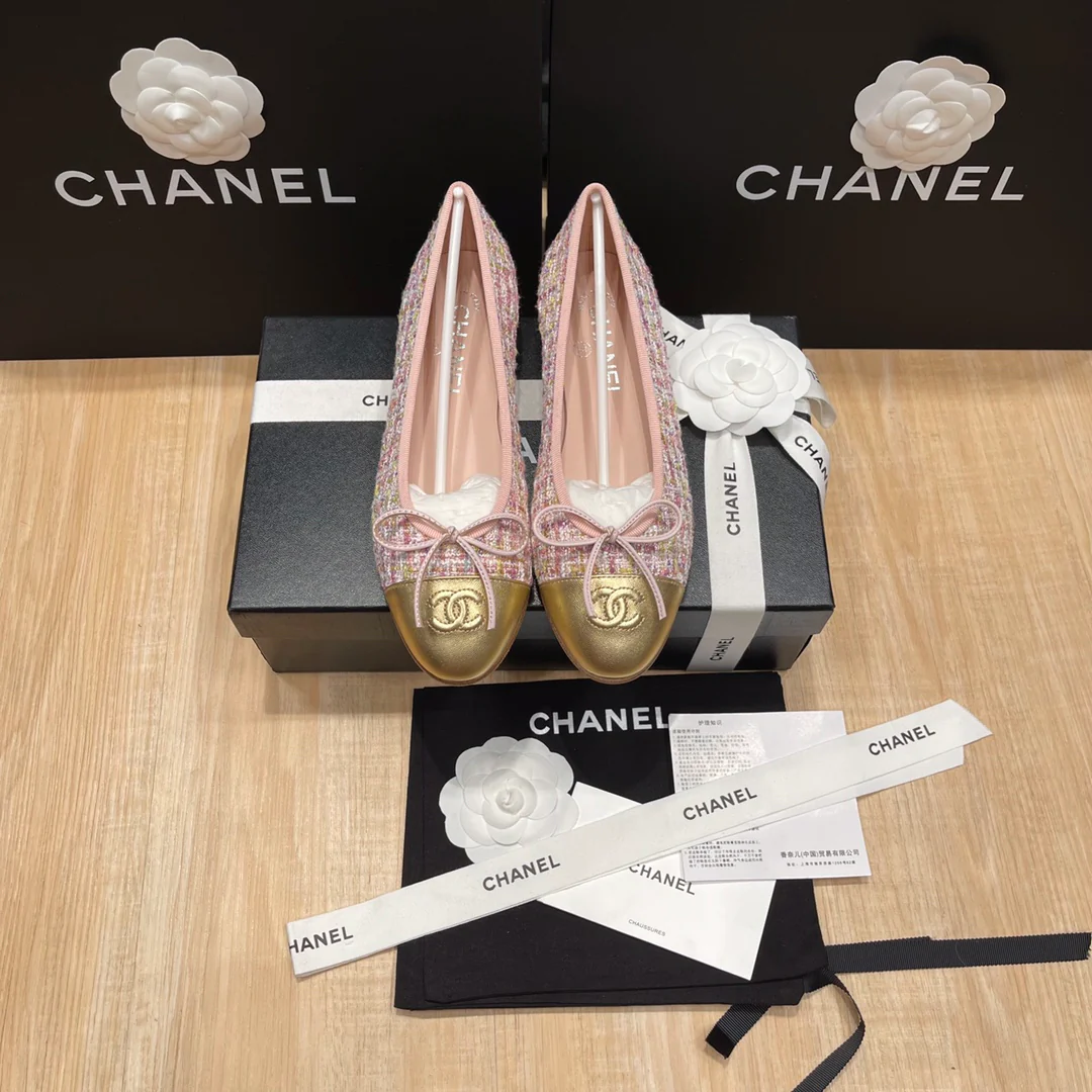 Chanel - Твидовые балетки