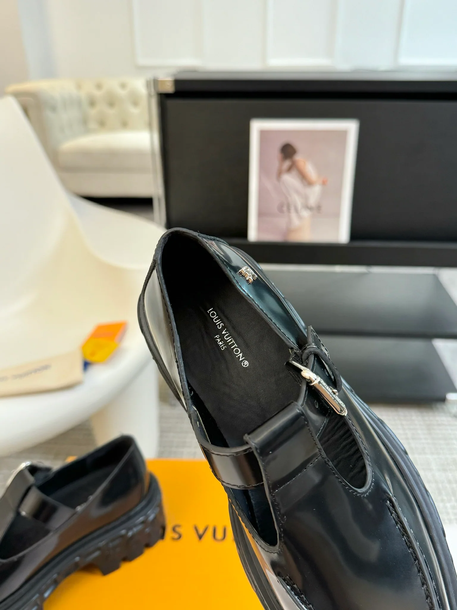 Туфли на платформе LV-2024 - черные