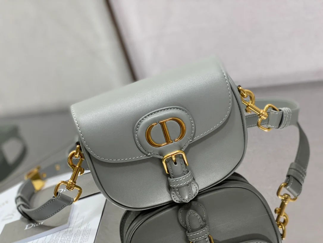 Dior Bobby Small 18cm Rock Grey Leather