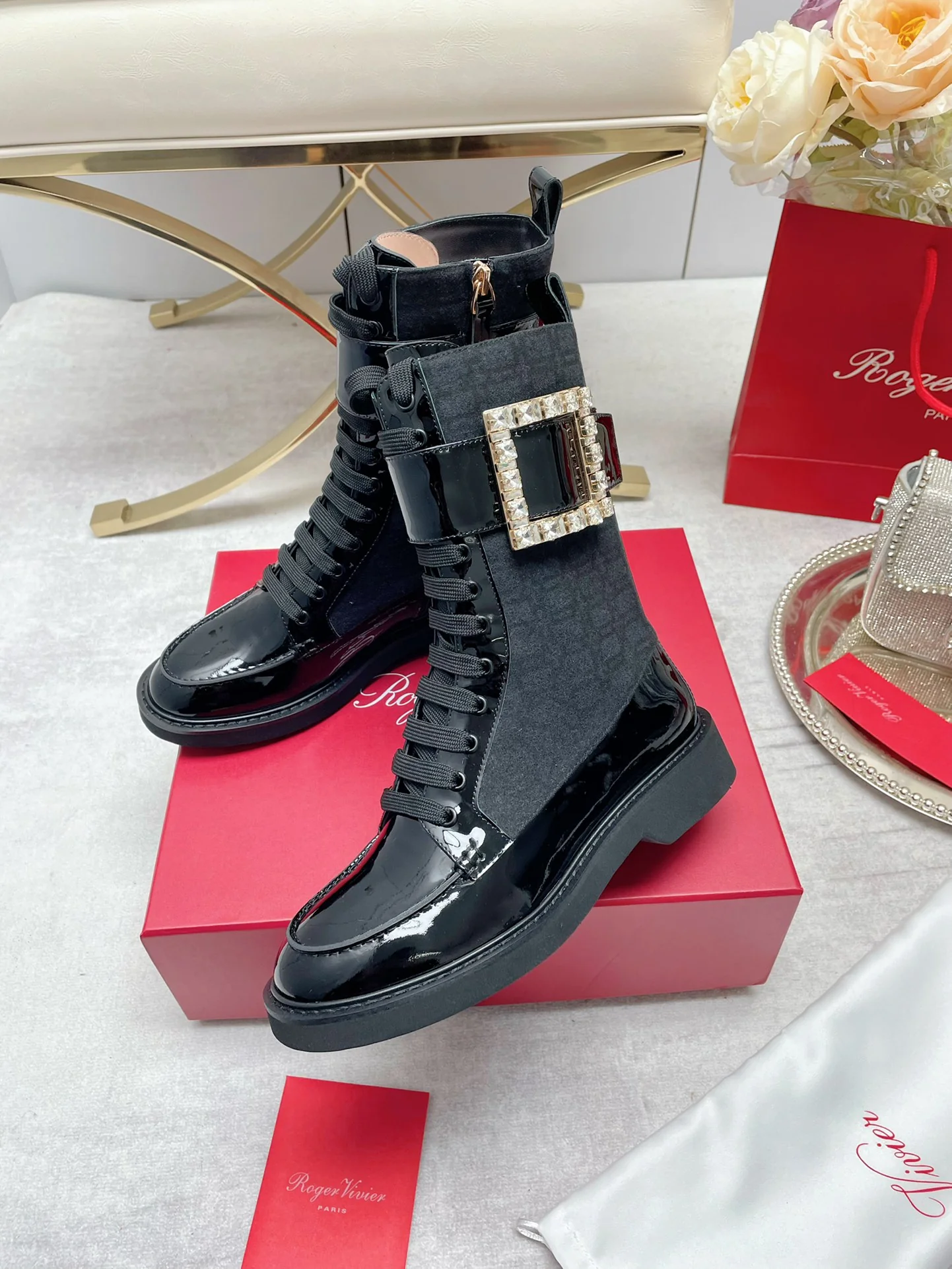 Обувь RV - Новинки весны/лета 2022 - Ботинки до середины икры - Серые