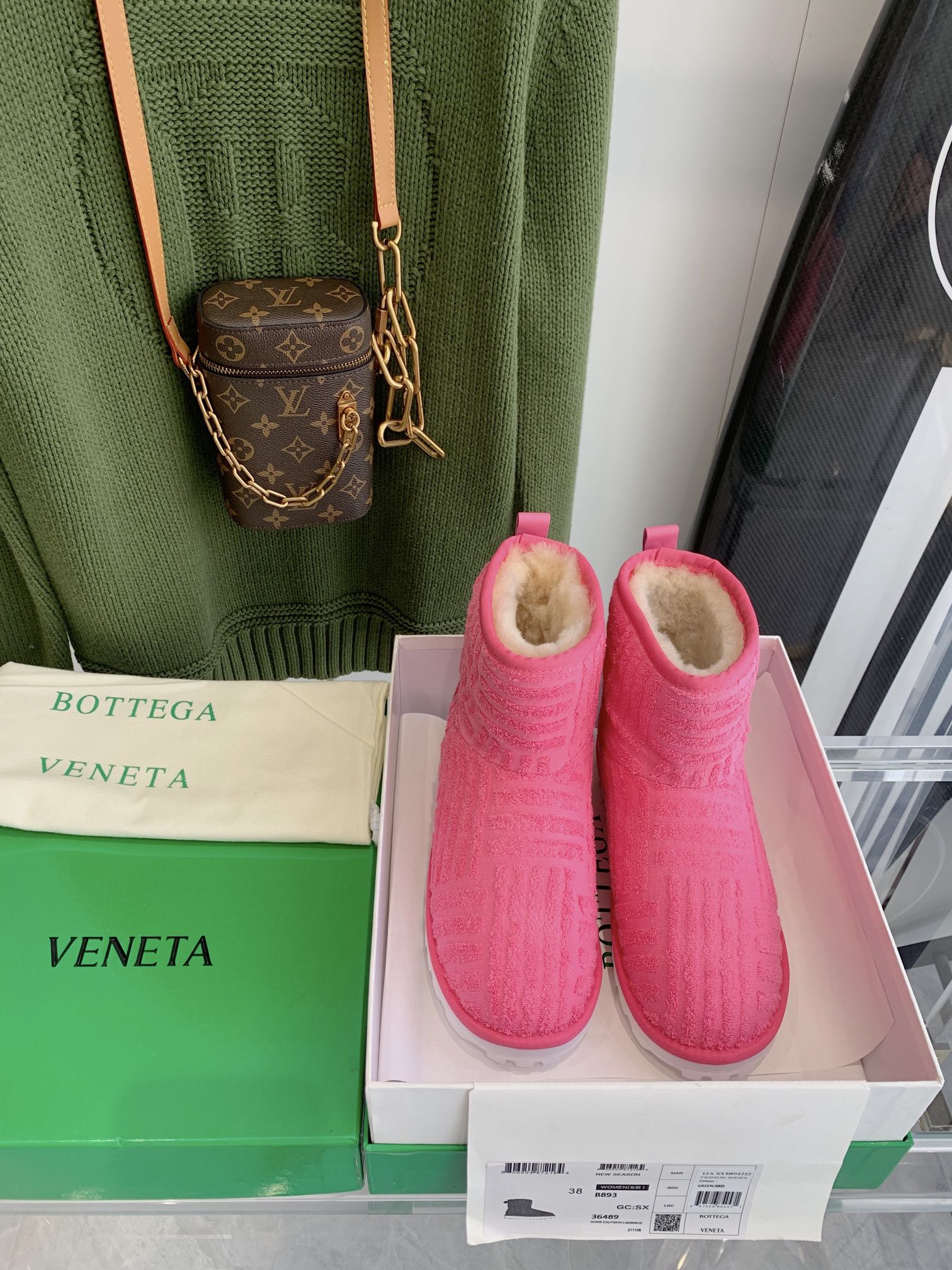 BV - Флисовые низкие сапоги - Розовые