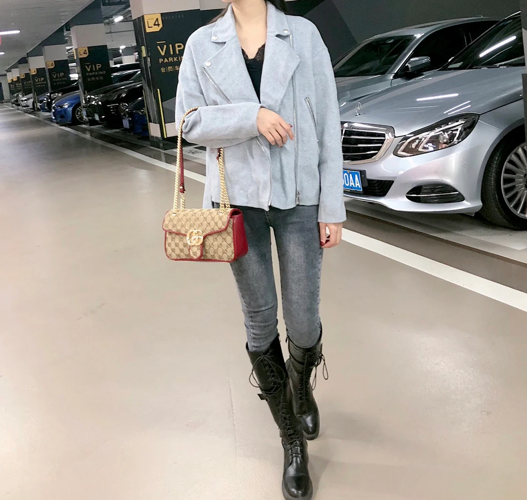 Сумка Gucci Marmont Medium 26 см, канвас, монограмма 1