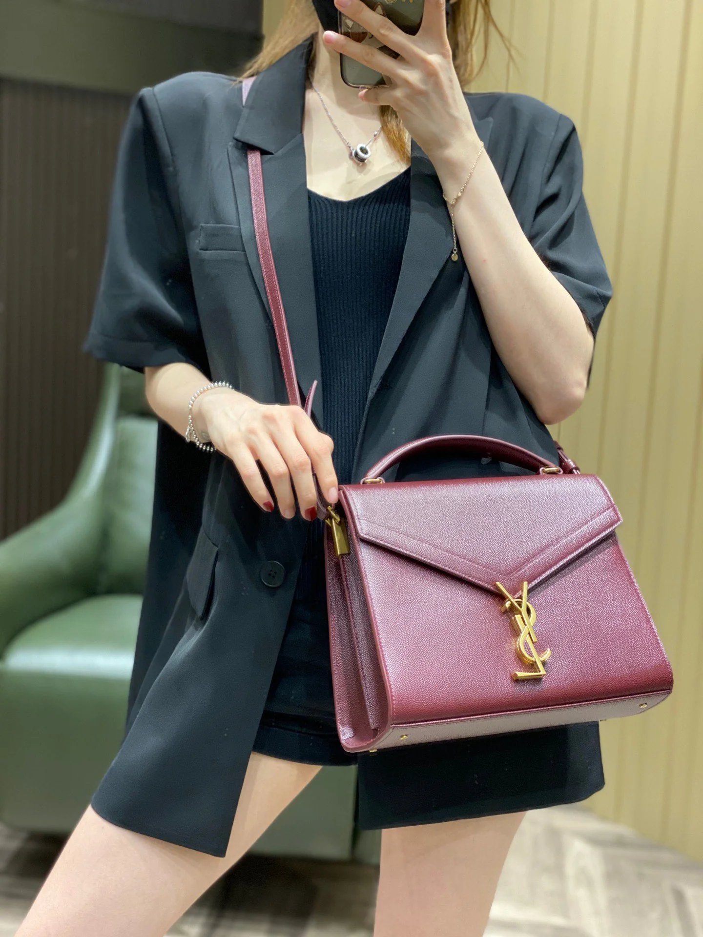 Сумка YSL Cassandra с икорным узором - 2