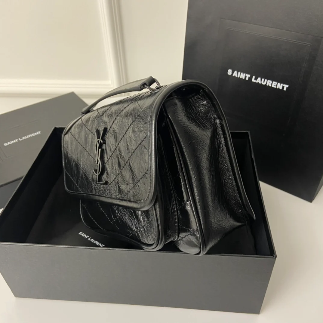 YSL-niki-baby-22cm-leather-black-chain