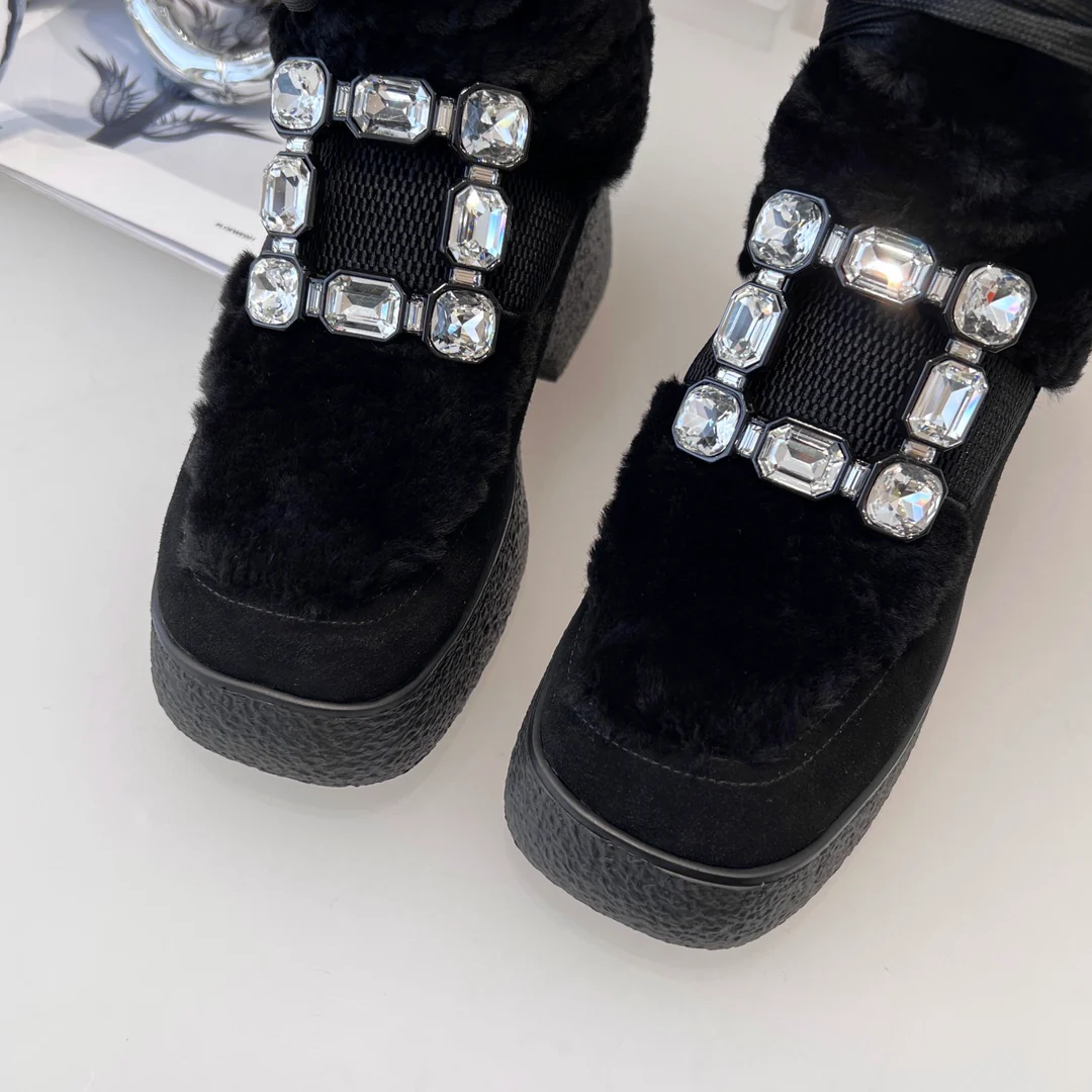 Шерстяные ботинки на толстой подошве RV, осенне-зимняя коллекция 2021 года - 1 шт.