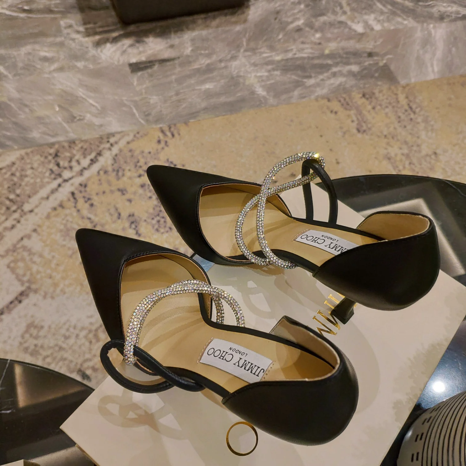 Джимми - Потрясающее колье со стразами - Туфли на высоком каблуке