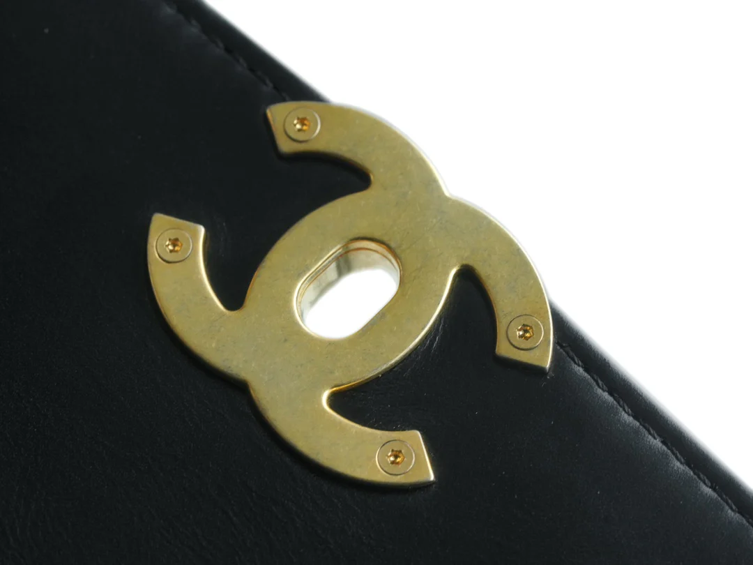 Chanel 24c Double Gold Ball CF Black
