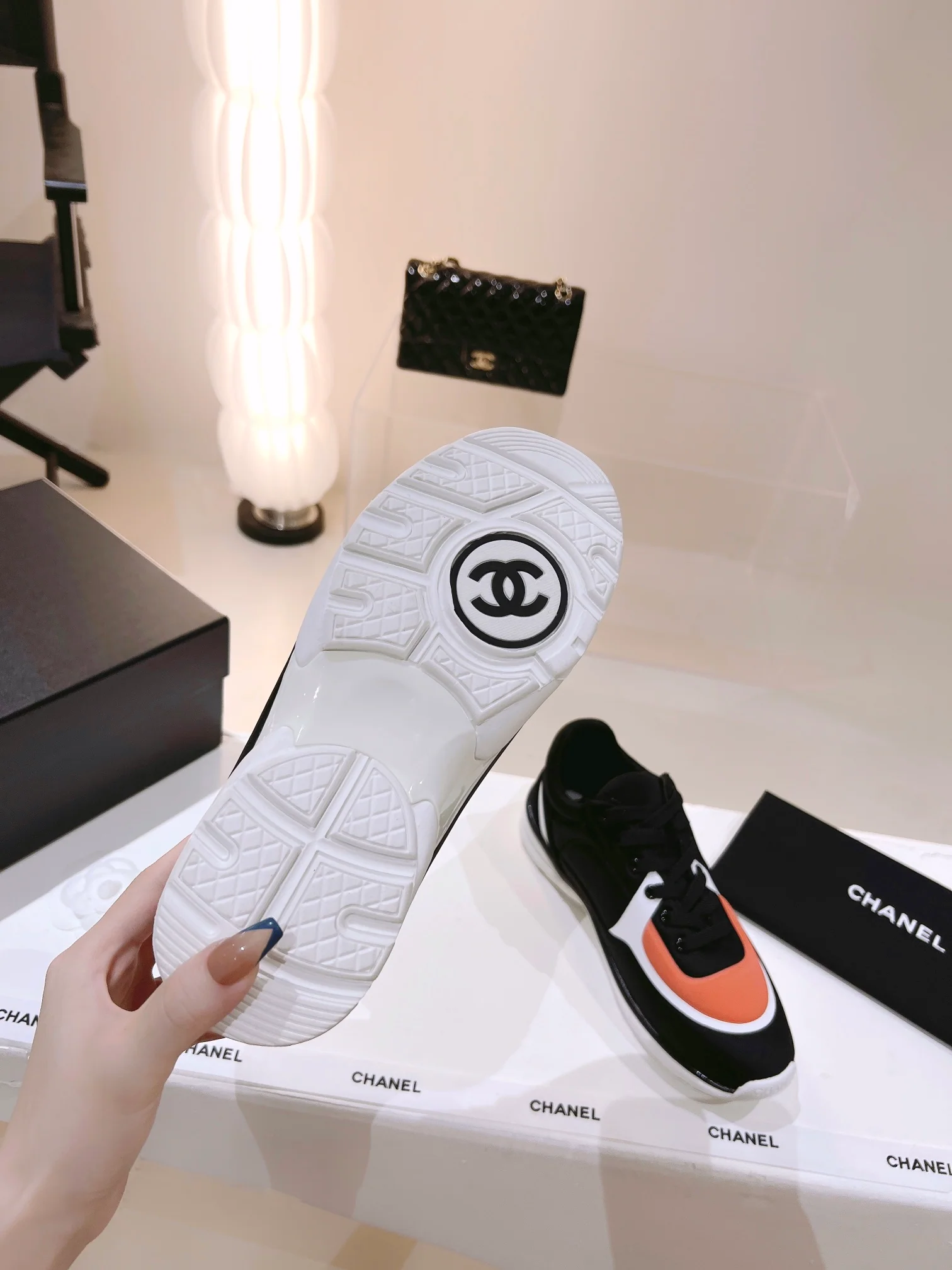 Chanel - Спортивные повседневные туфли - Черно-розовые