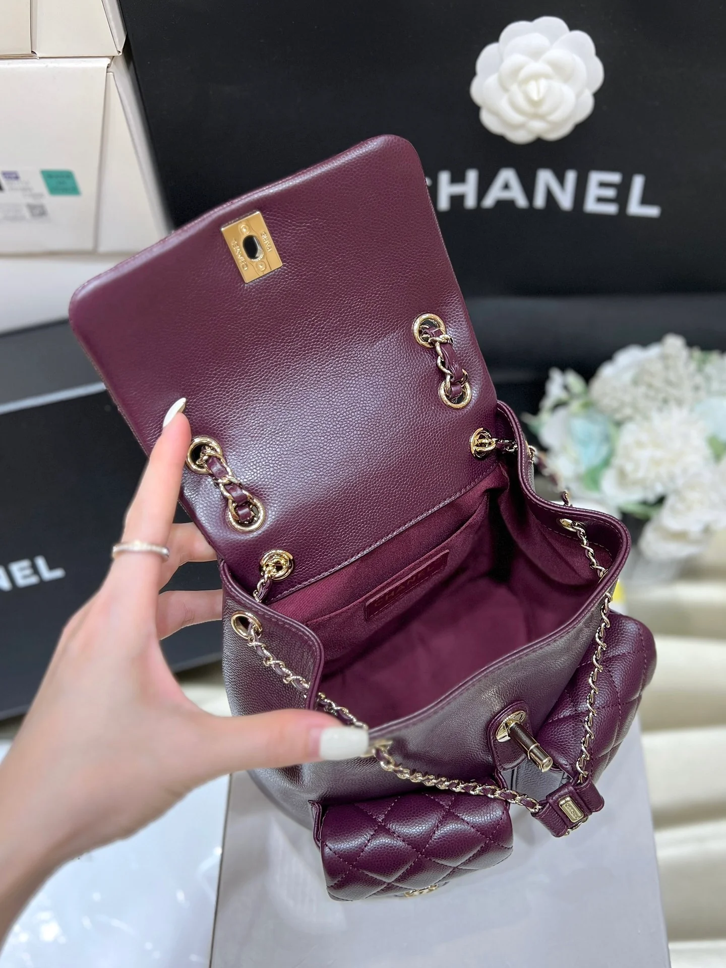 Рюкзак Chanel-Duma Frog — бордовый