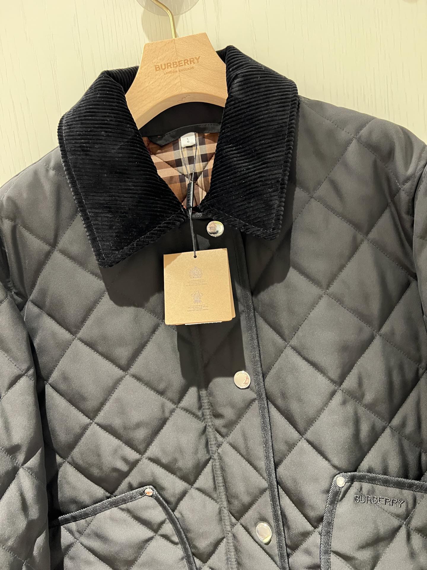 Пальто Burberry осень/зима - Классическая клетка, вельветовый воротник - 1 шт.