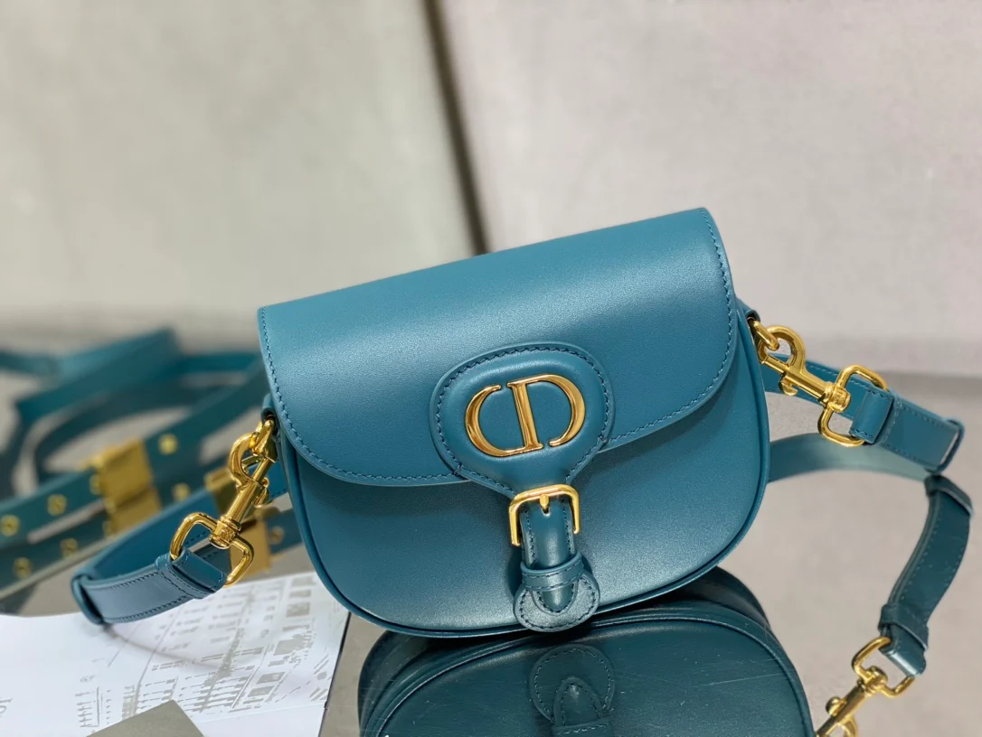 Dior Bobby Small 18cm Deep Sea Blue Calfkin