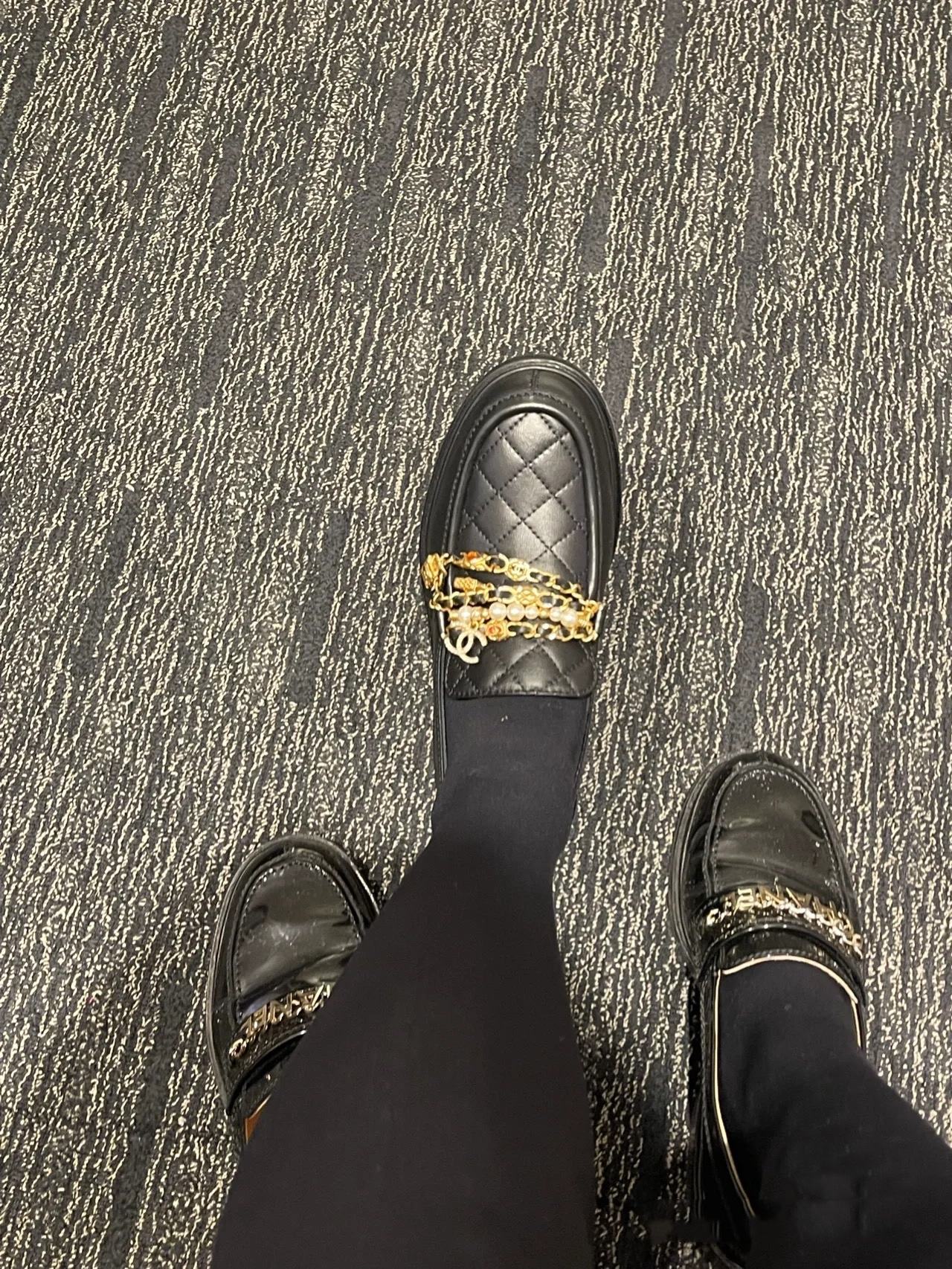 Chanel - Лоферы из овечьей кожи - Черные