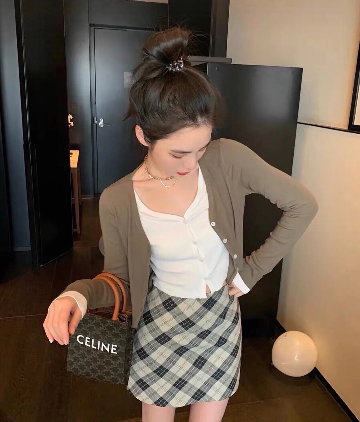 Celine Mini Cabas Brown Monogram