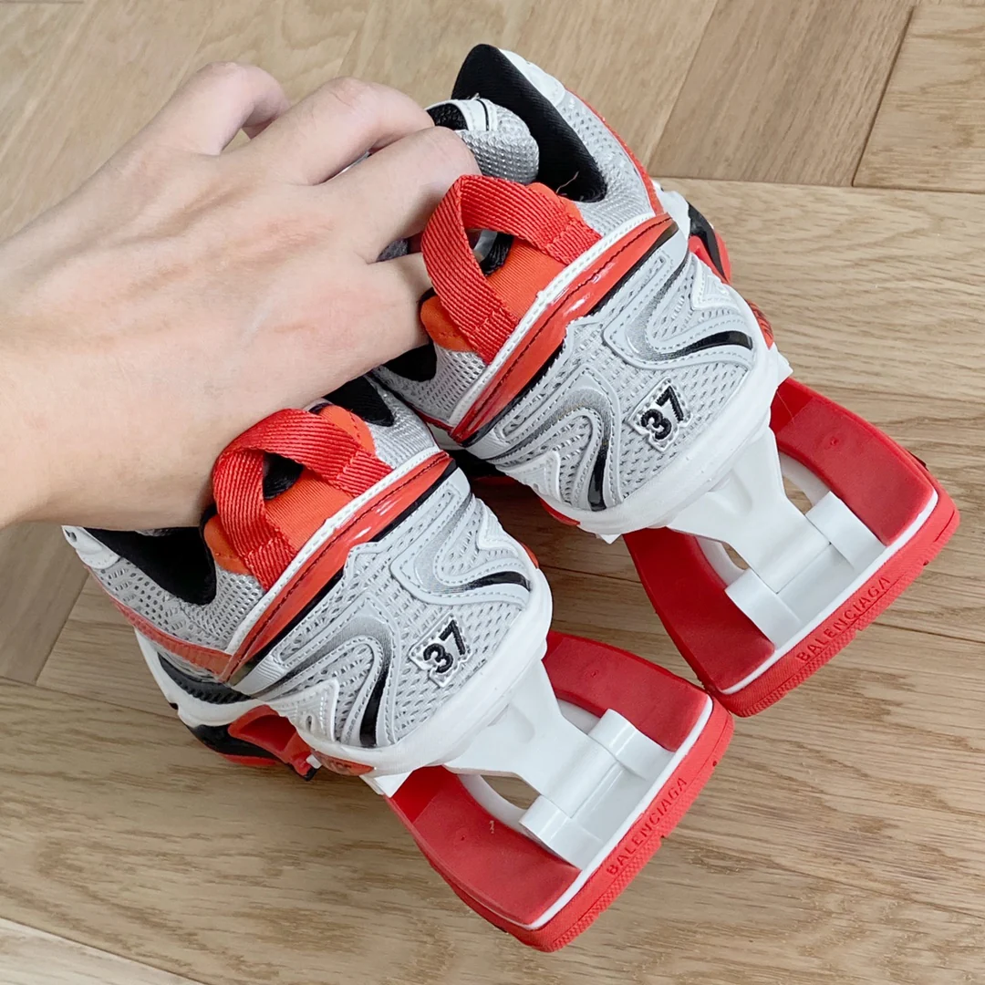 Кроссовки Balenciaga Retro Spring-Style Dad Shoes - серые и красные