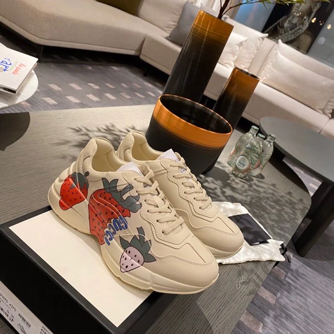 Массивные кроссовки Gucci - унисекс - 5