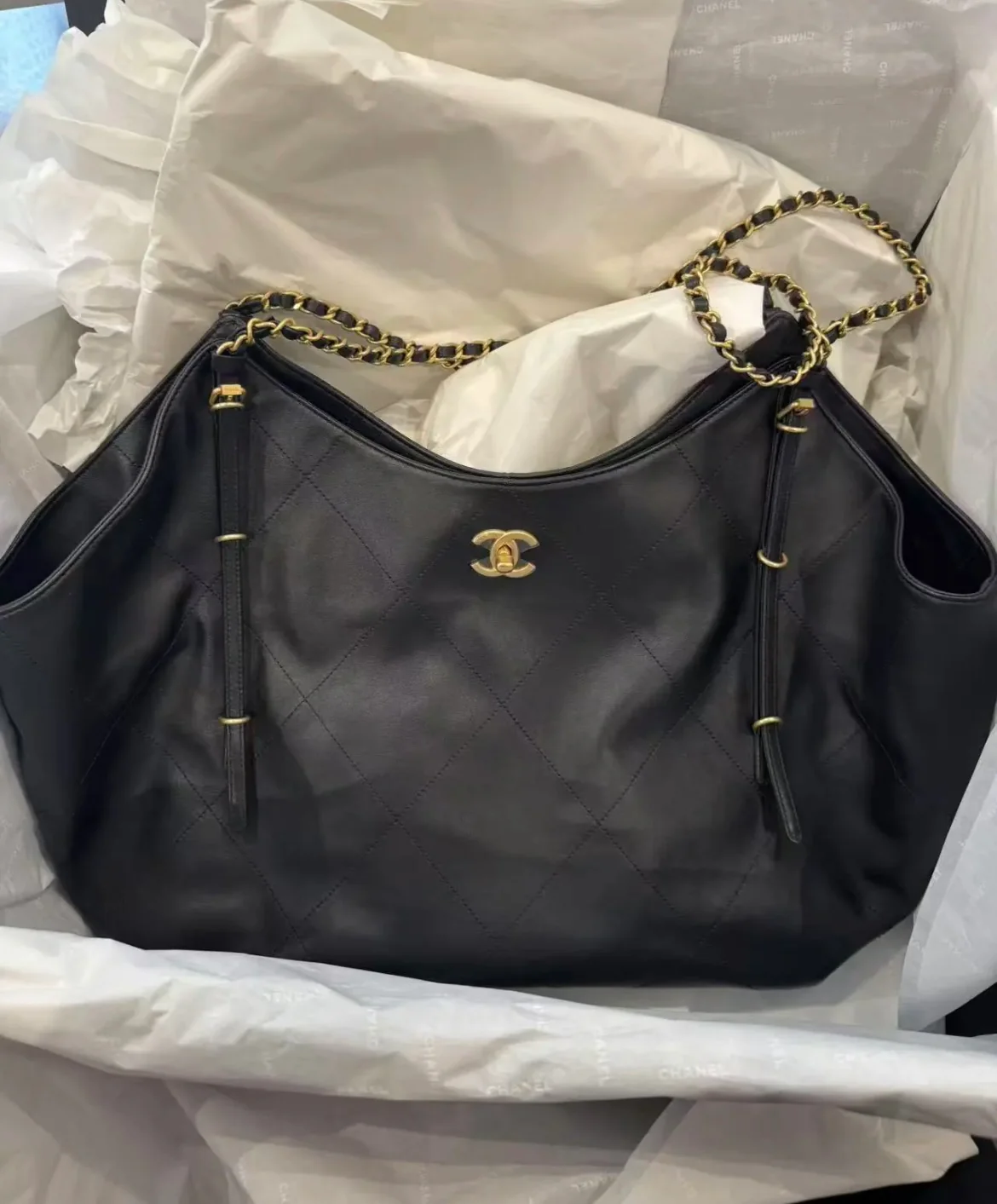 Большая сумка-шоппер 25s - черная