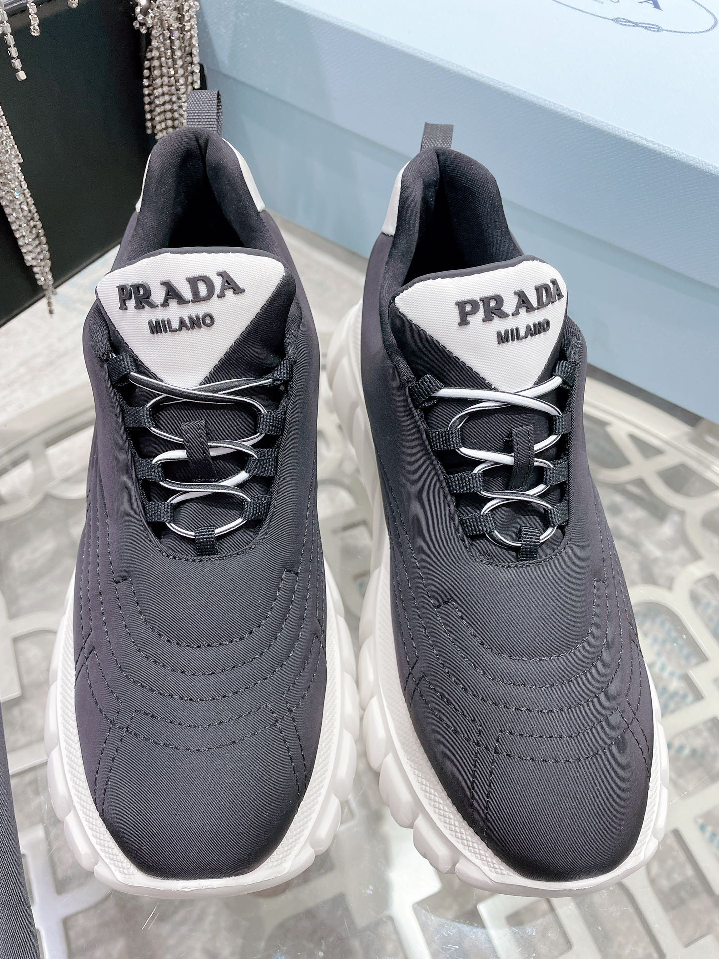 Обувь Prada - Prada - ультралегкая - кроссовки - повседневная обувь - черная