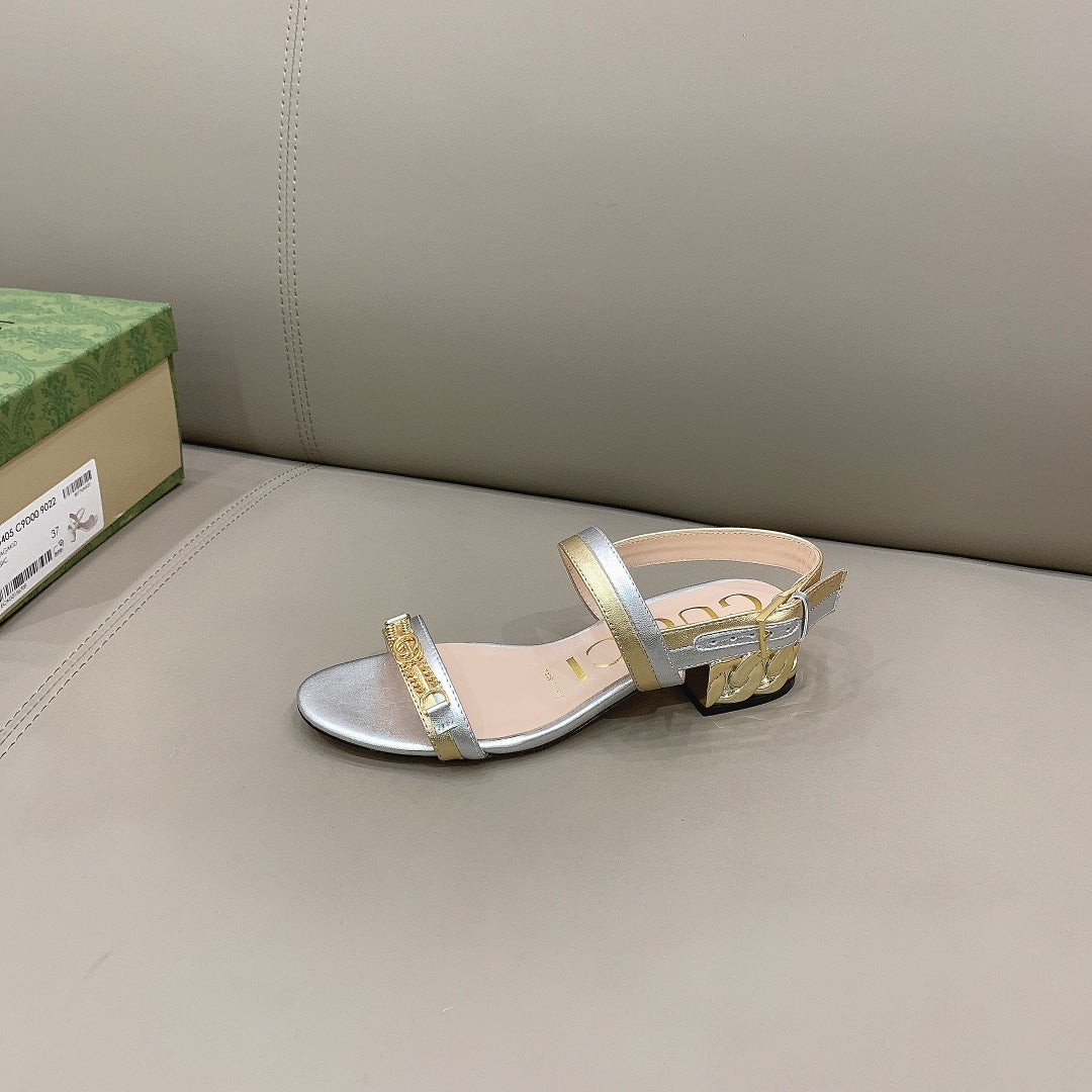 Gucci - Сандалии на низком каблуке