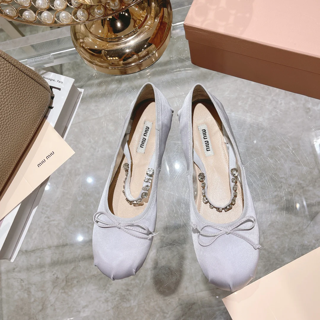 Балетки Miu Miu - French Fairy Ballet Flats - белые