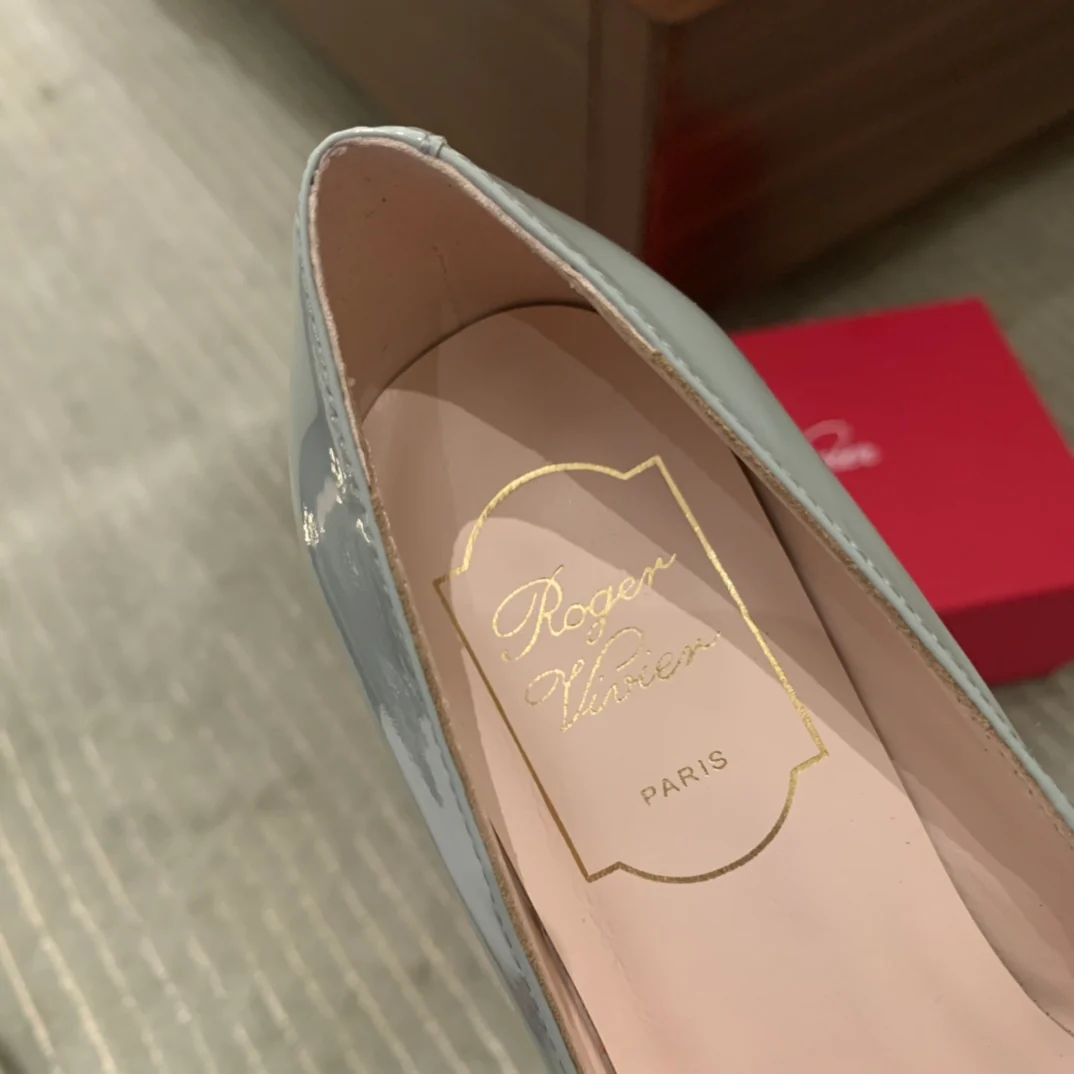 Туфли для автодомов - на высоком каблуке - серые