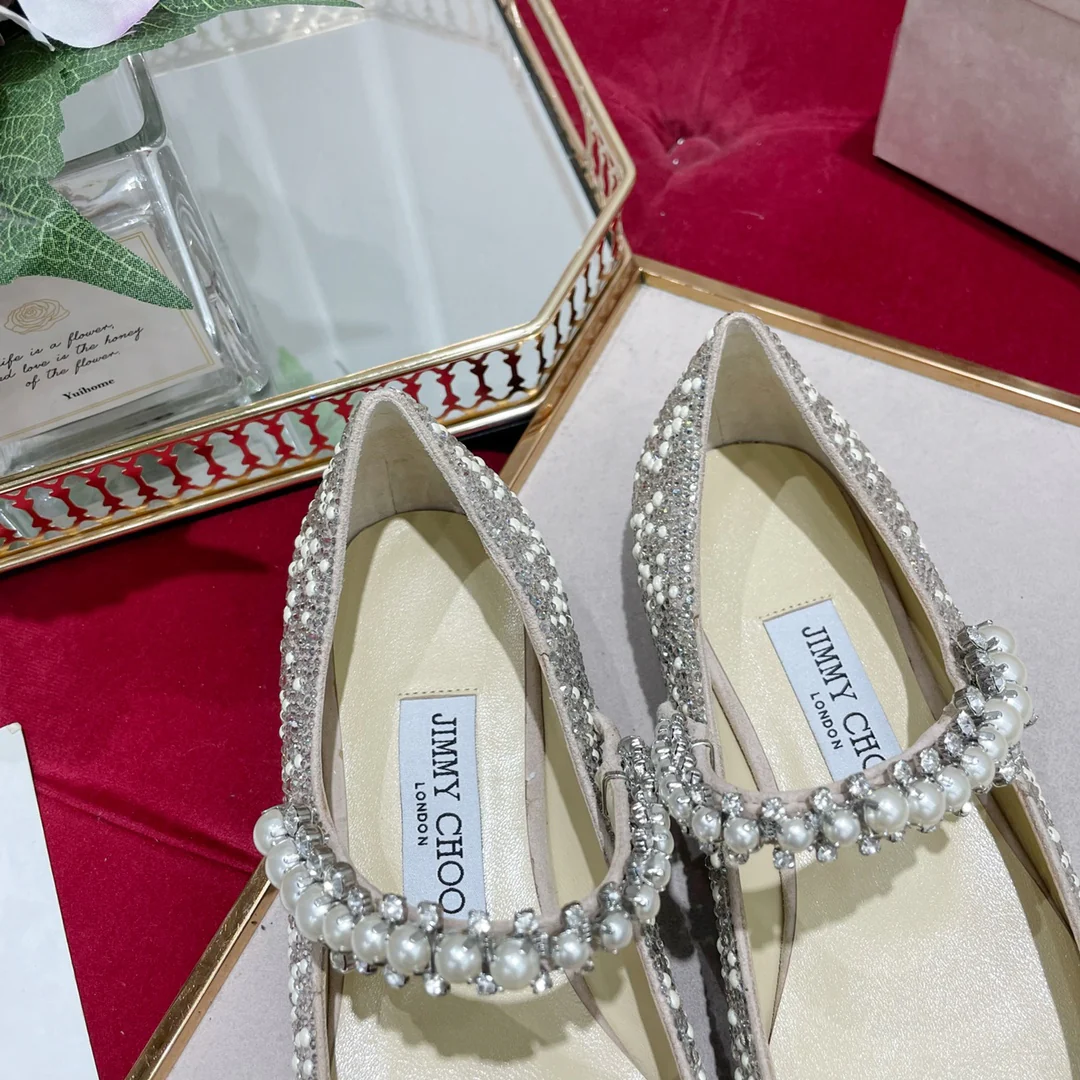 Jimmy - Жемчужное ожерелье - Туфли с острым носком - Балетки