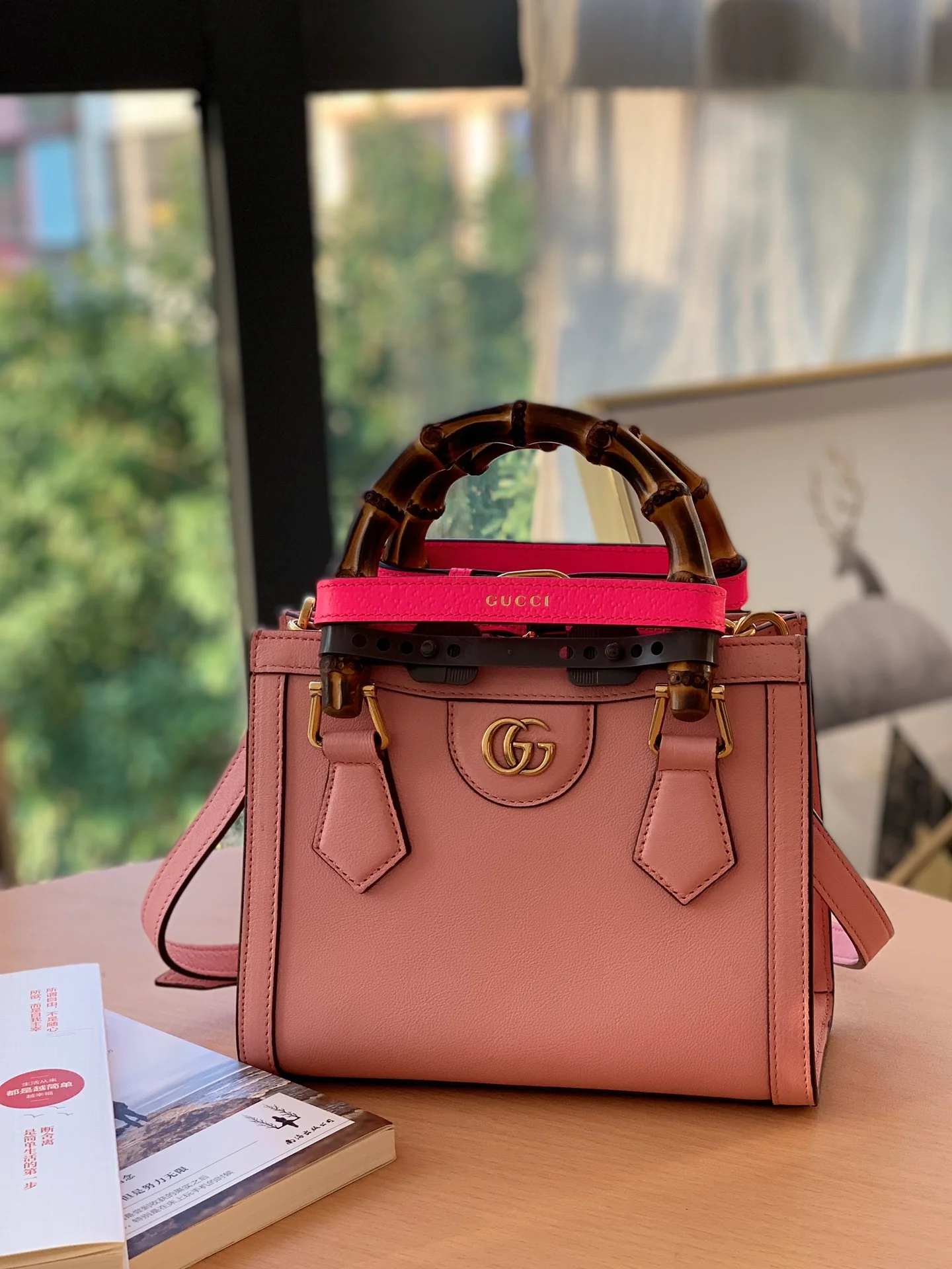 Мини-сумка-тоут Gucci из бамбука - 20-16-10 см - 5 см