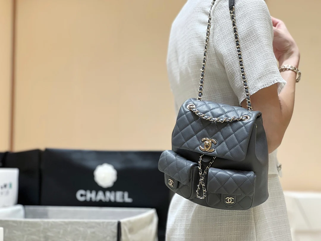 Рюкзак Chanel-Duma Frog — серый