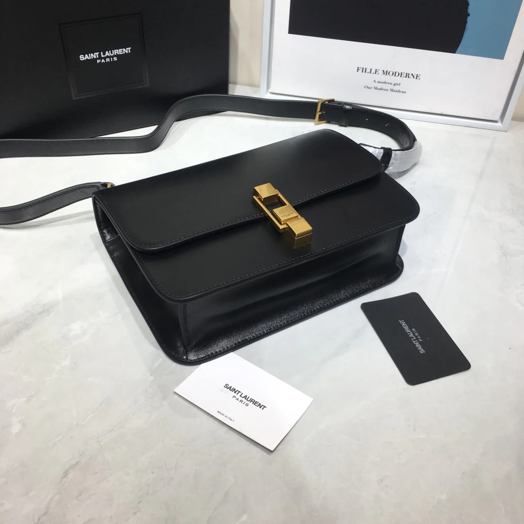 Сумка через плечо YSL Carre из кожи с текстурой ?зубная палочка?