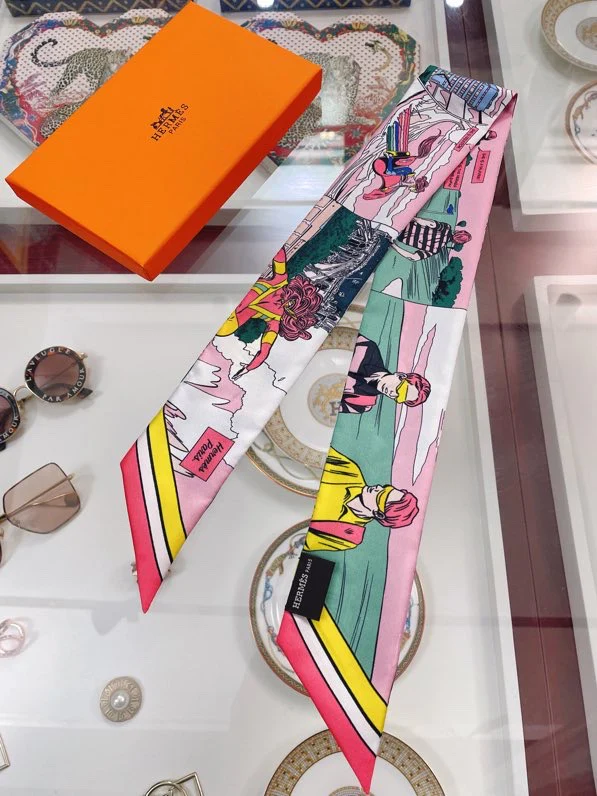 Hermes - Новая коллекция твилли - 5-86 см - 100% шелковый твилл, двусторонний - 4