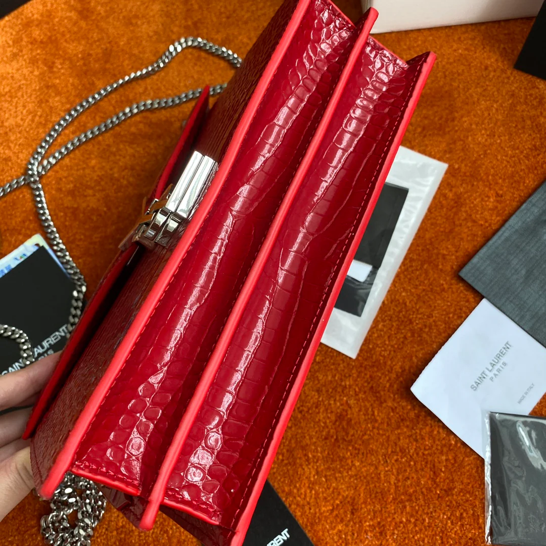 Сумка-конверт YSL Cassandra с крокодиловым принтом - 3 шт.