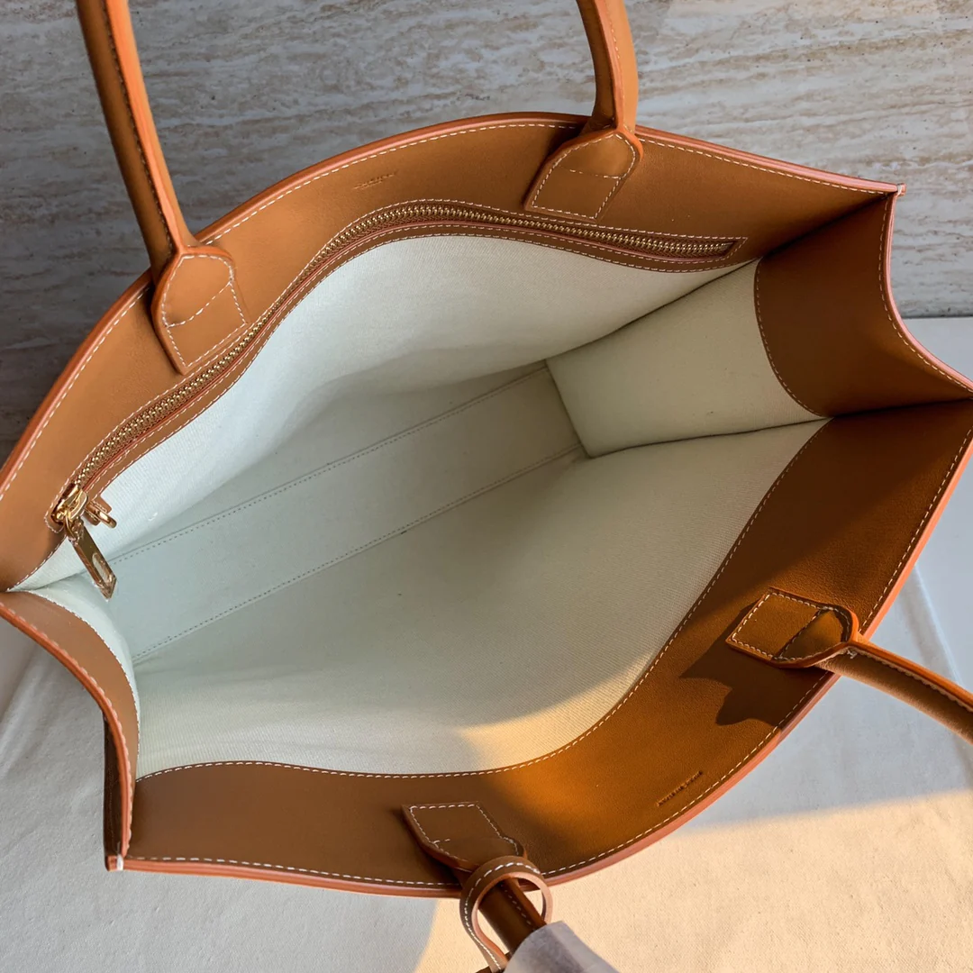 Celine Cabas Celine сумка из канваса и телячьей кожи с вертикальным принтом