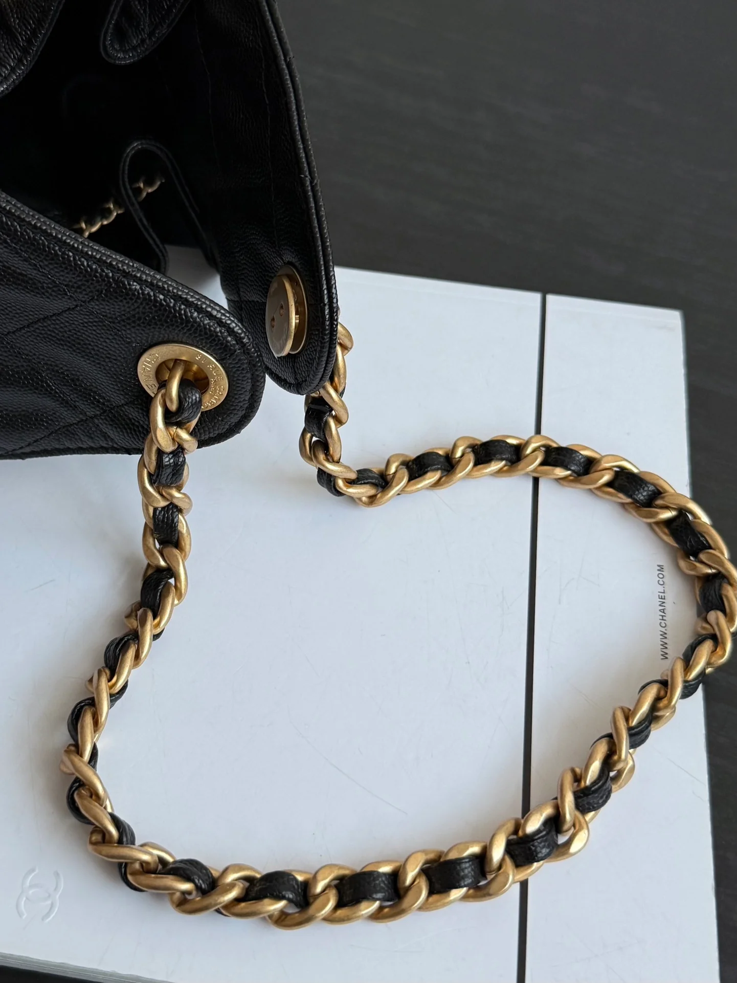 Сумка Chanel 25s 25bag Caviar Drawstring Hobo Small - Black