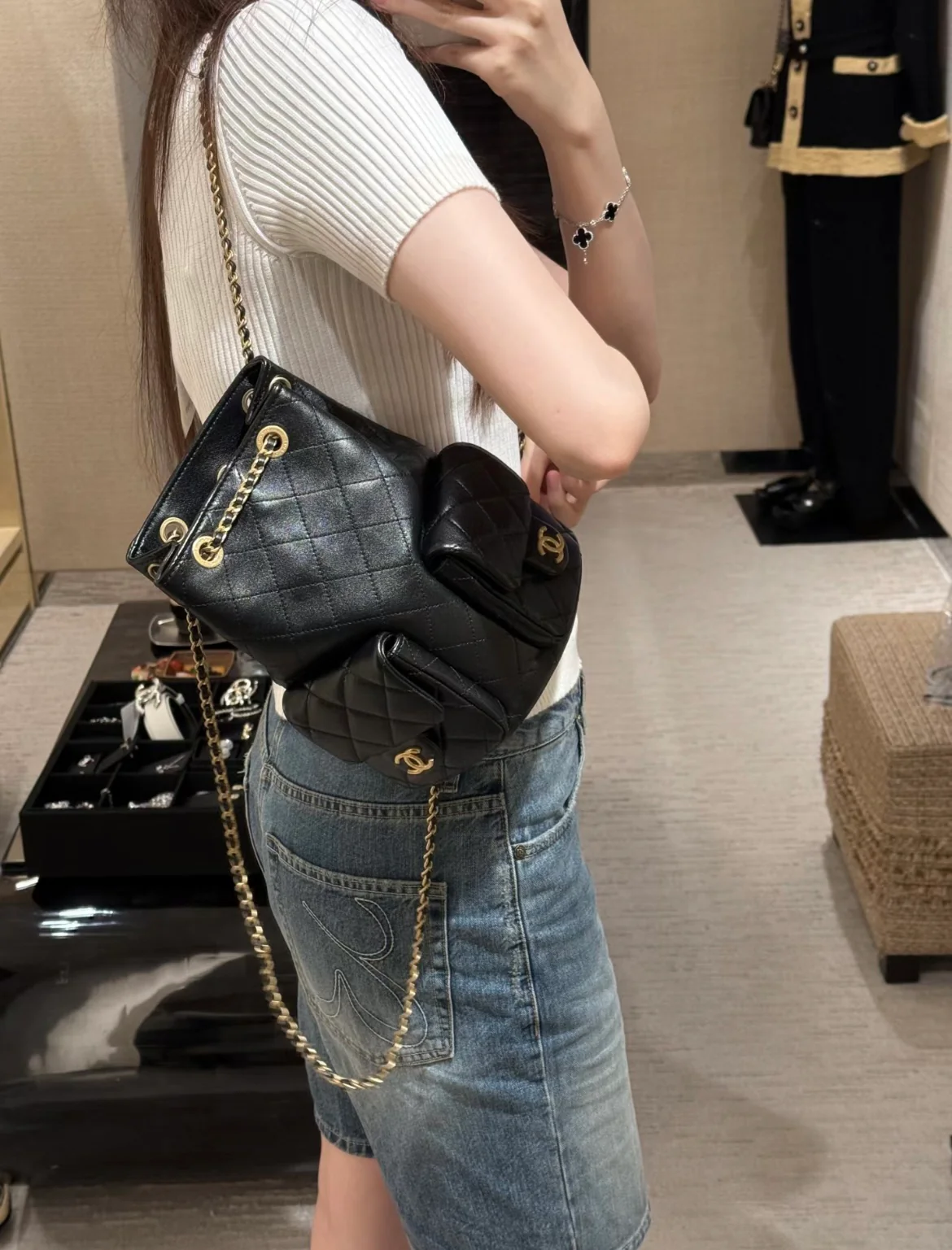 Chanel - Рюкзак с двумя карманами - Черный