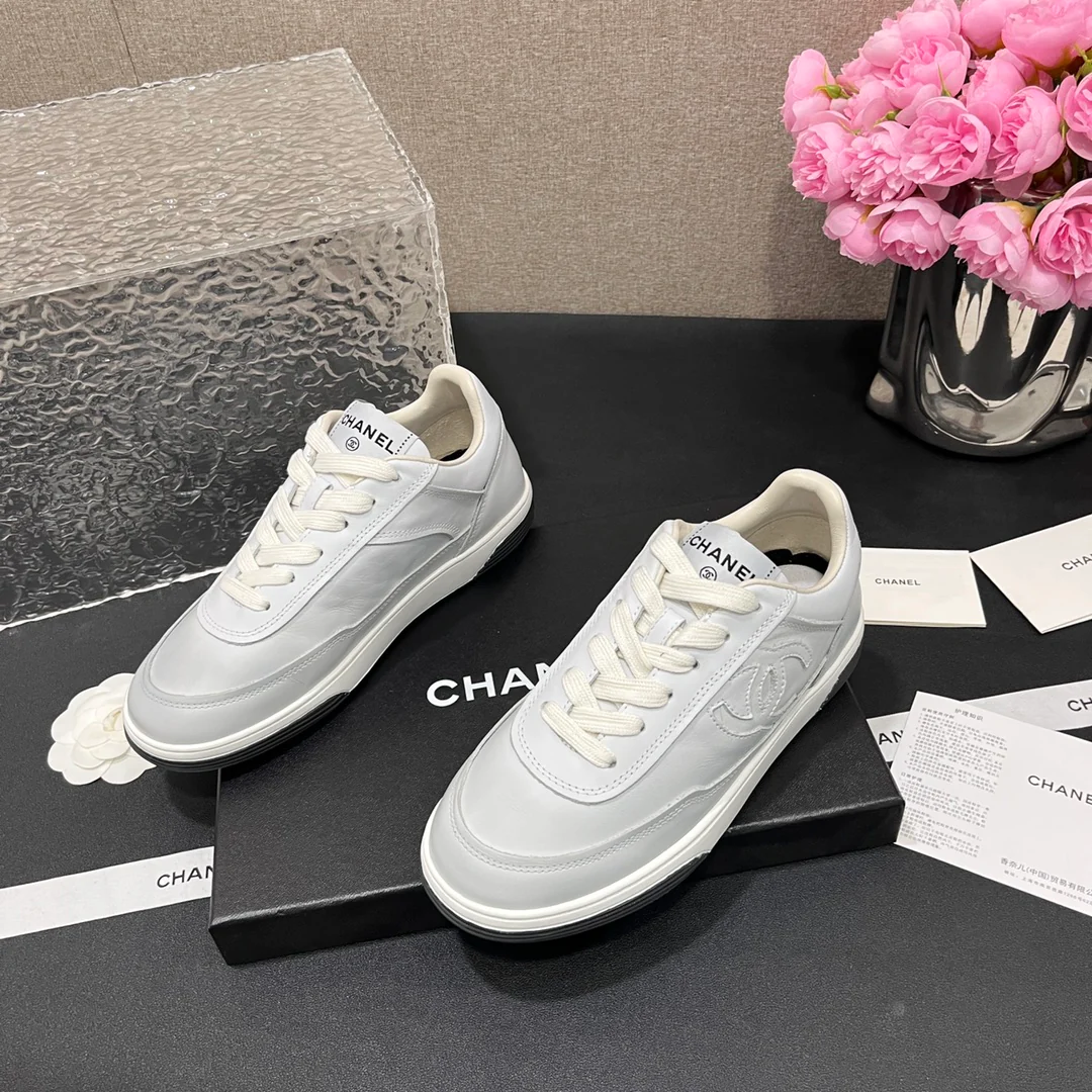 Повседневные туфли Chanel 2024 - Белые - 3