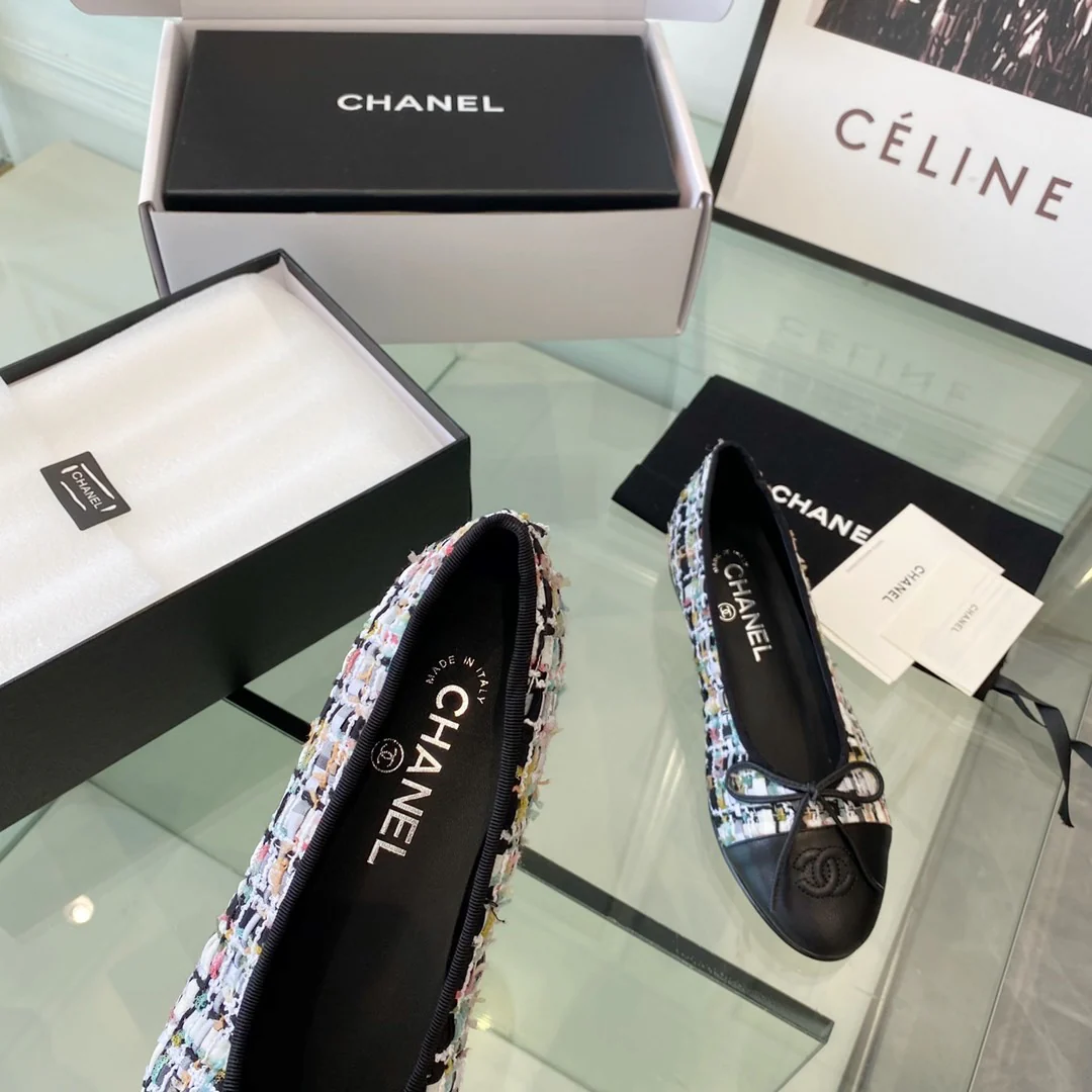 Классические балетки Chanel - Черные - 1