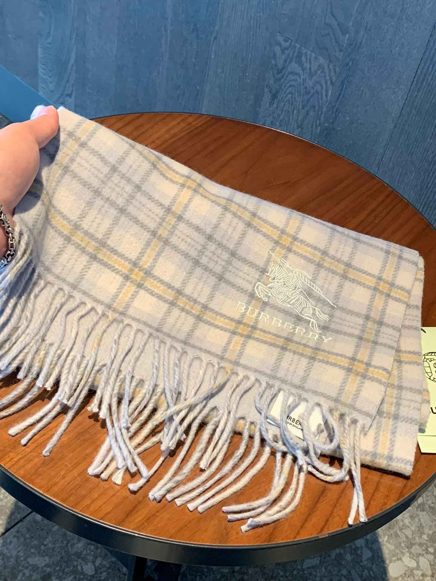 Классический кашемировый клетчатый шарф Burberry - 35 см - 190 см - 1