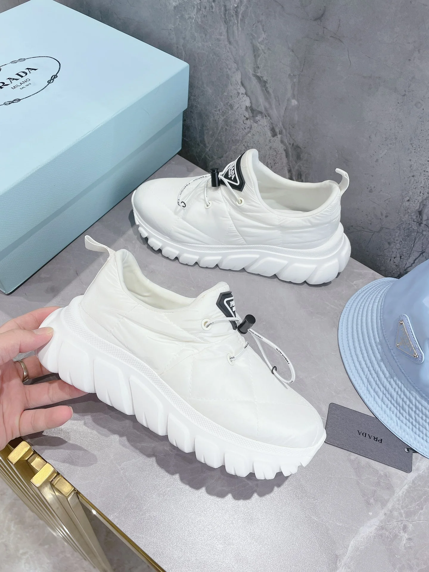 Обувь Prada - Prada - ультралегкая - кроссовки для бега - повседневная обувь - белая