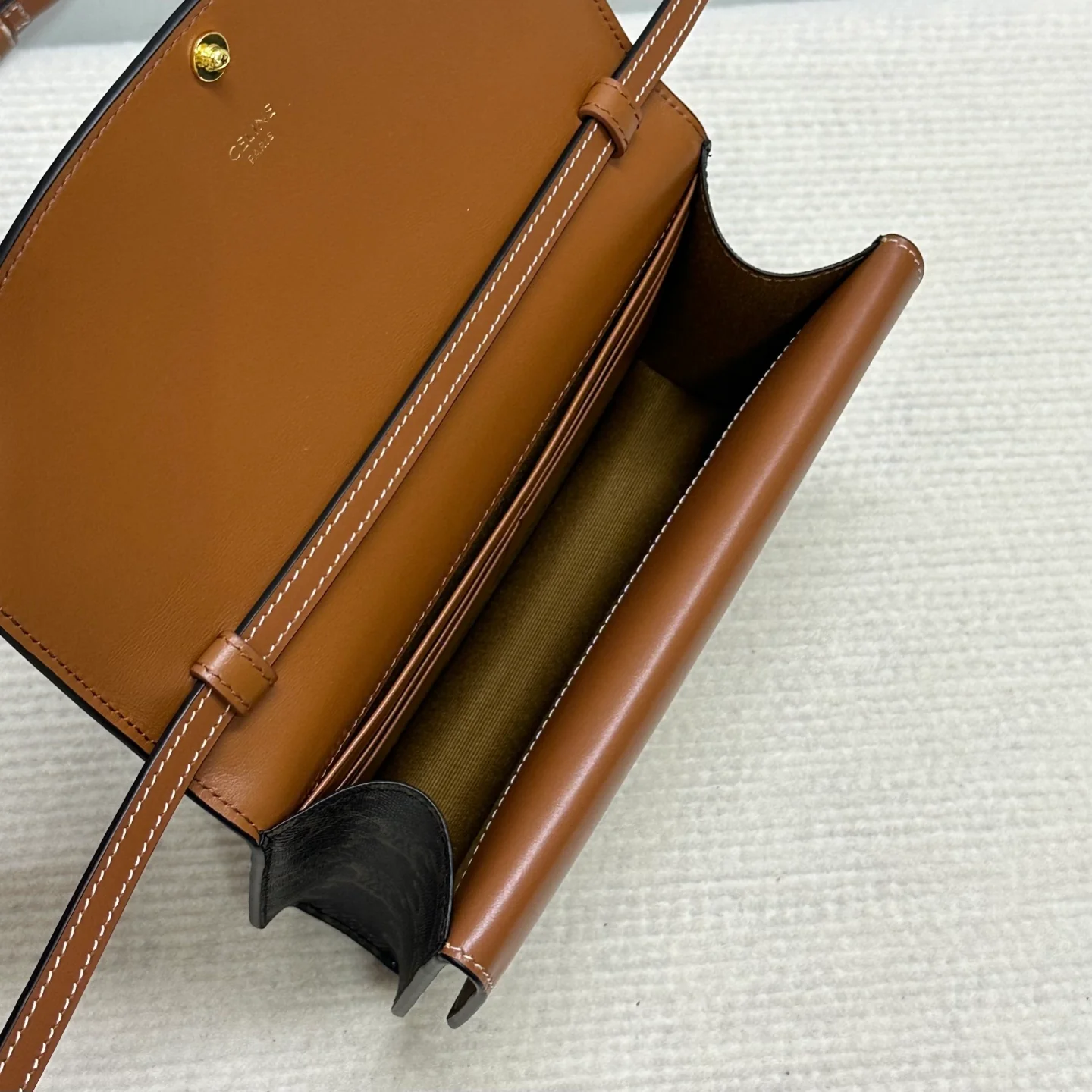 Сумка Celine Duo через плечо - коричневая с монограммой