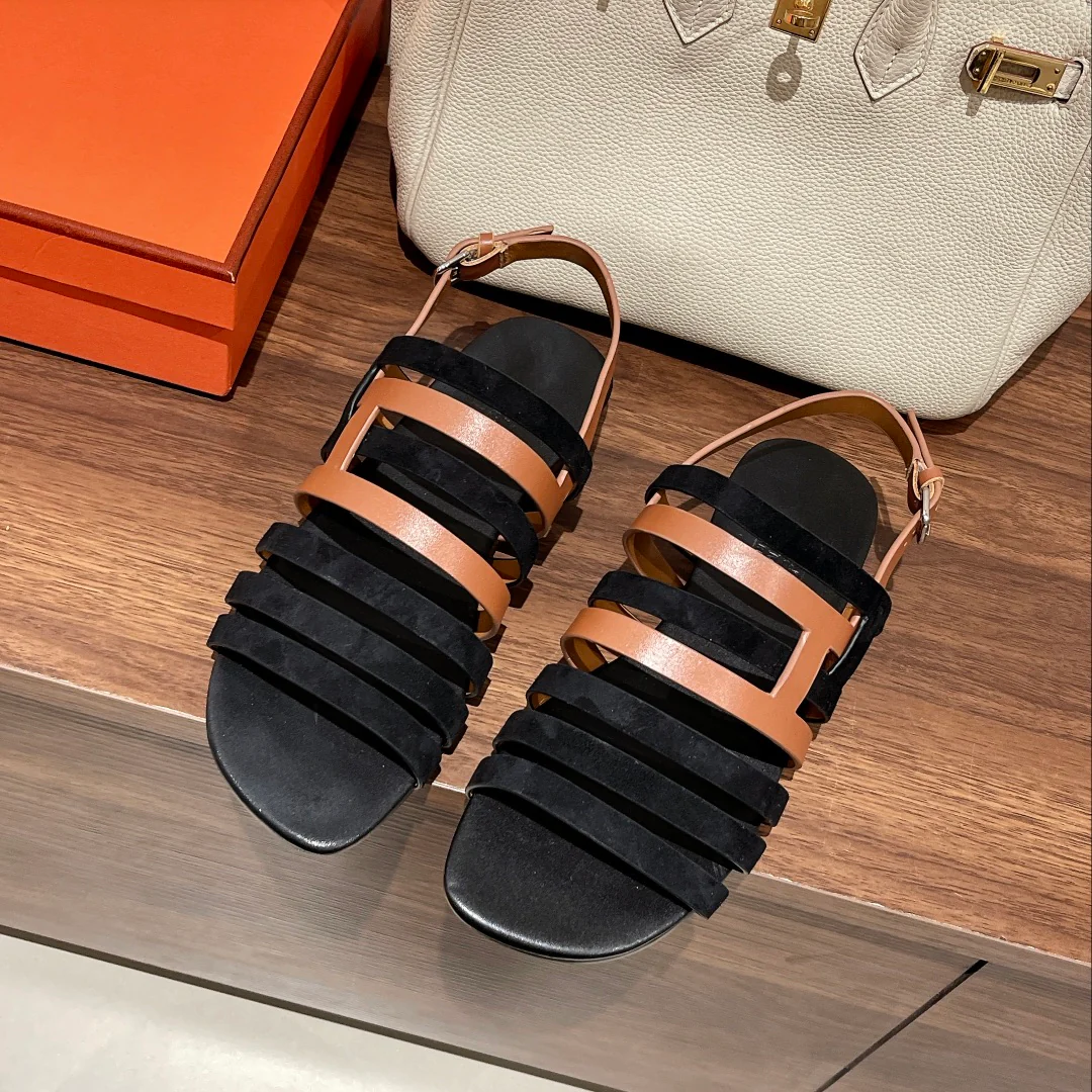 Новинка 2023 года от Hermes - Сандалии - Черные