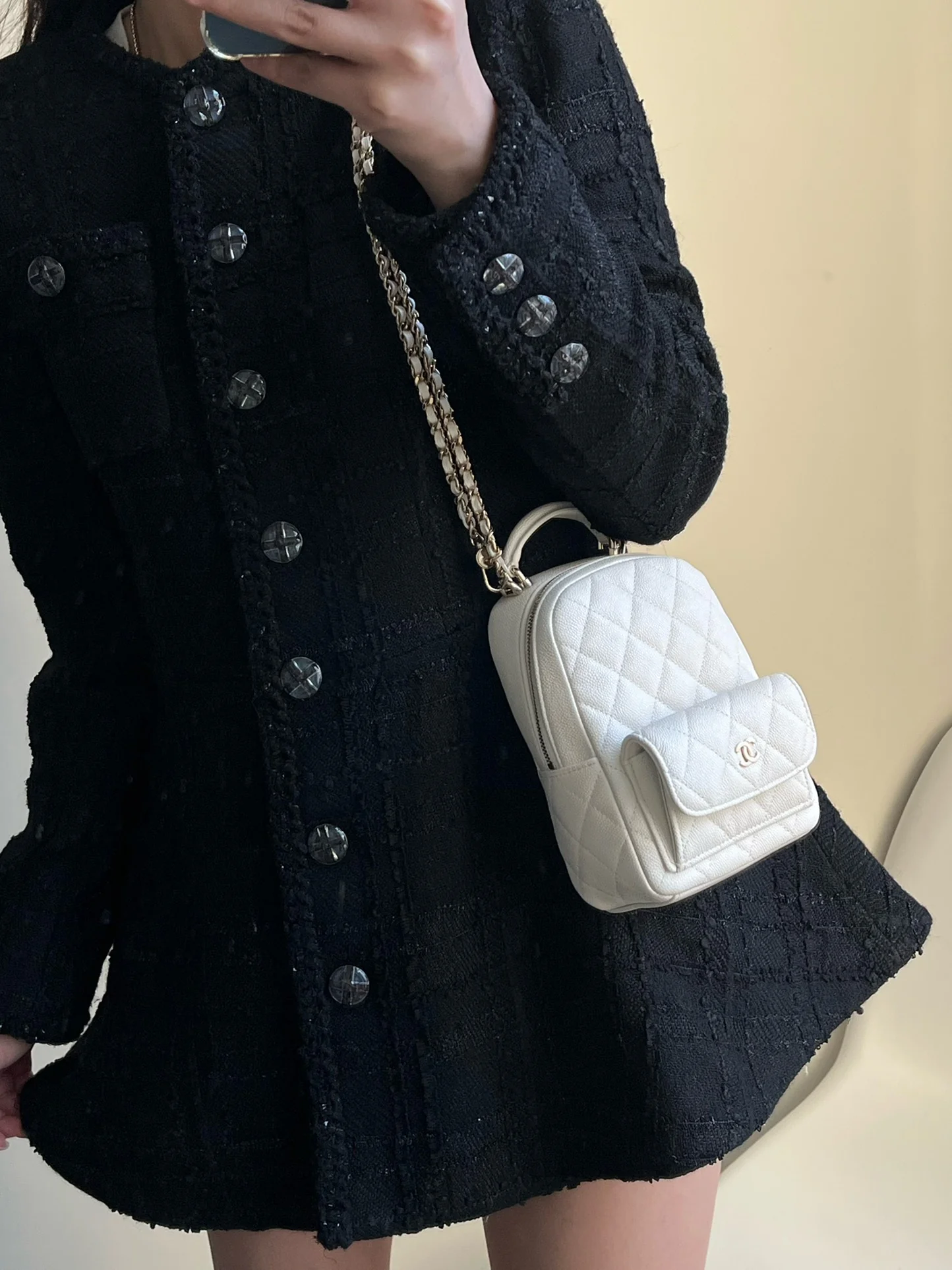 Мини-рюкзак Chanel 24c - белый