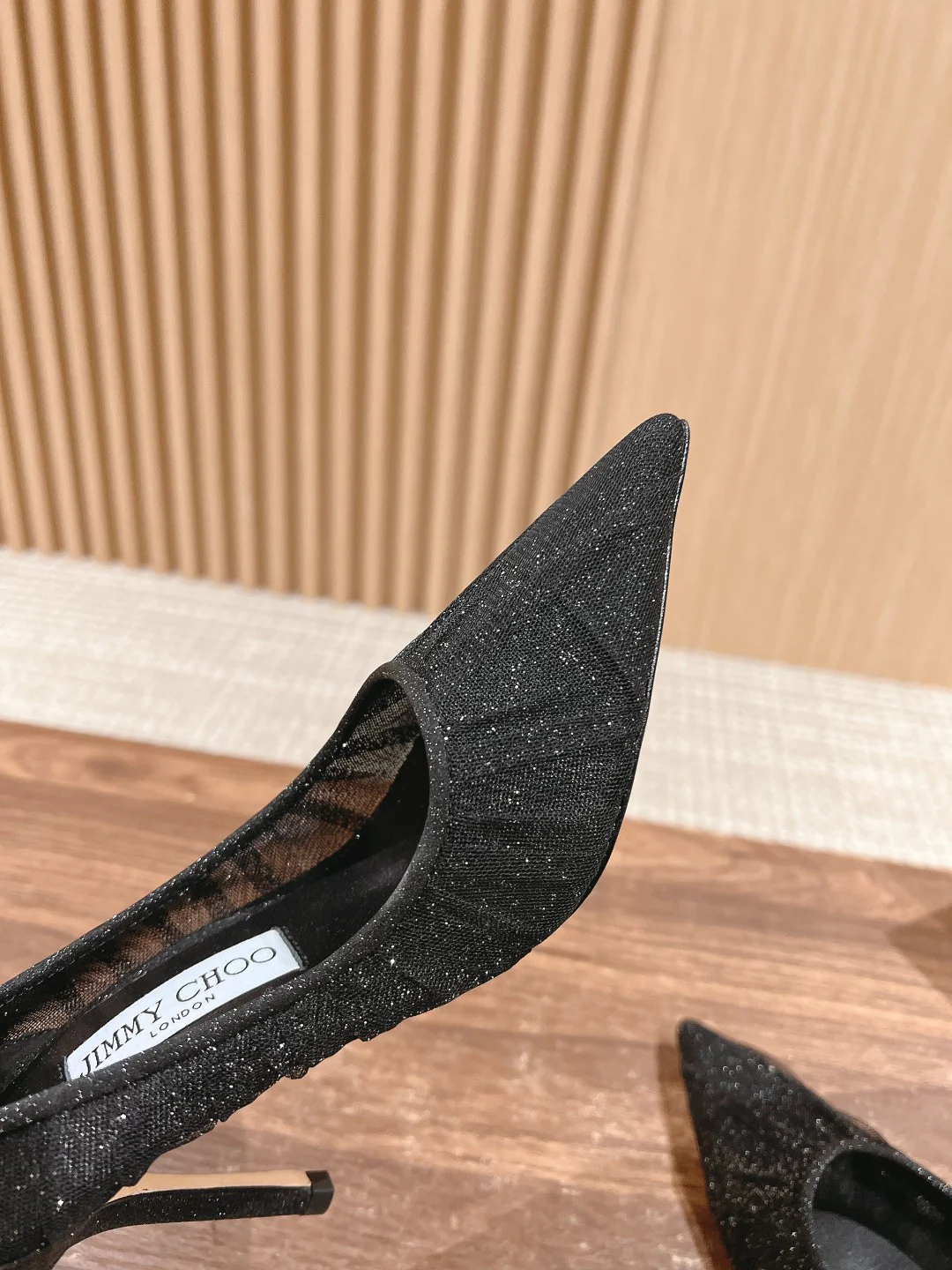 Туфли на высоком каблуке Jimmy Mesh с острым носком - Черные - 1