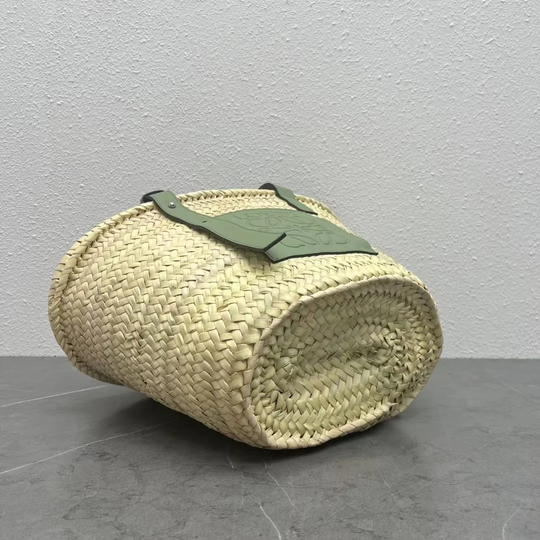 Соломенная сумка Loewe - 40 см - Большая - Зеленая