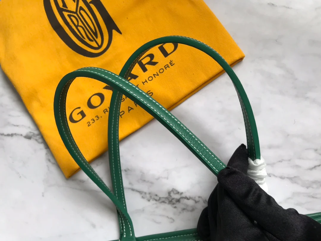 Маленькая сумка-тоут Goyard на молнии - зеленая