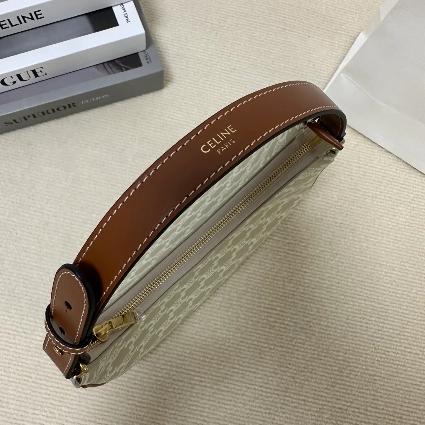 Celine - Сумка под мышкой - Монограмма Триумфальной арки - Серый