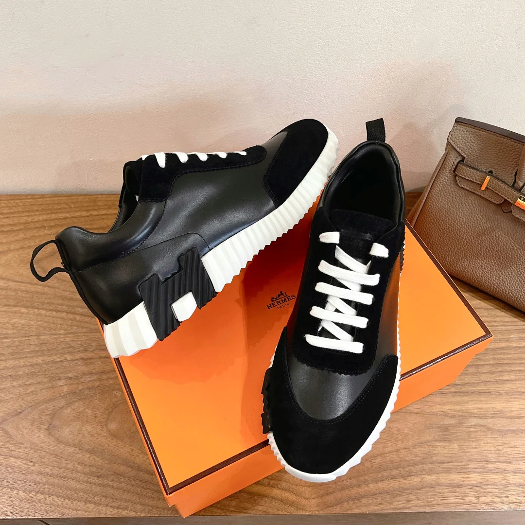 Повседневные туфли Hermes 2024 - черные