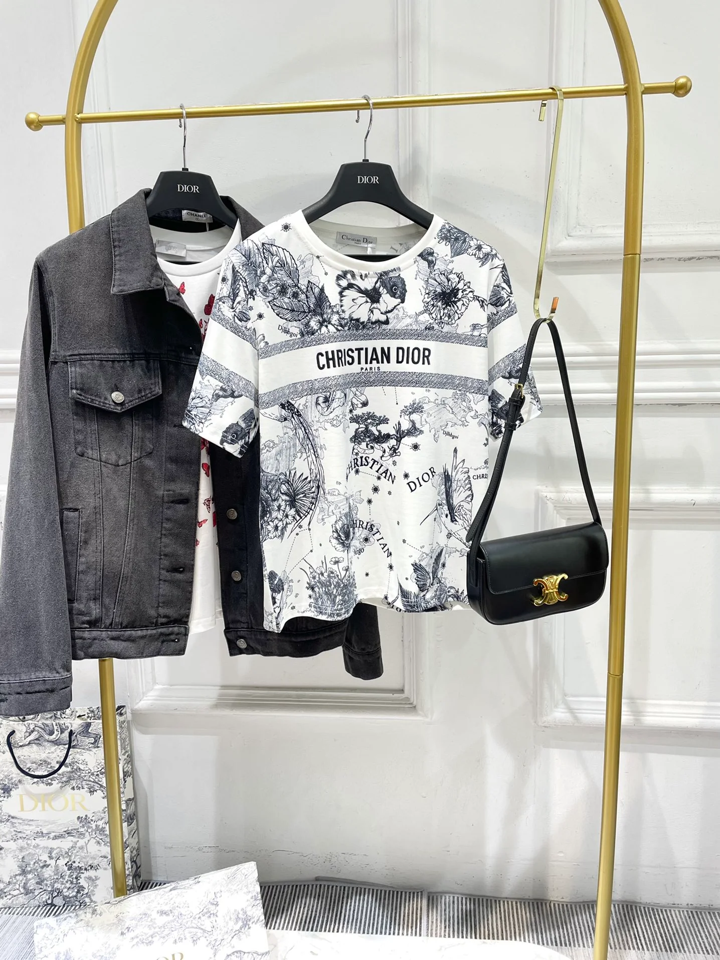 Футболка с коротким рукавом и принтом логотипа Dior 2403