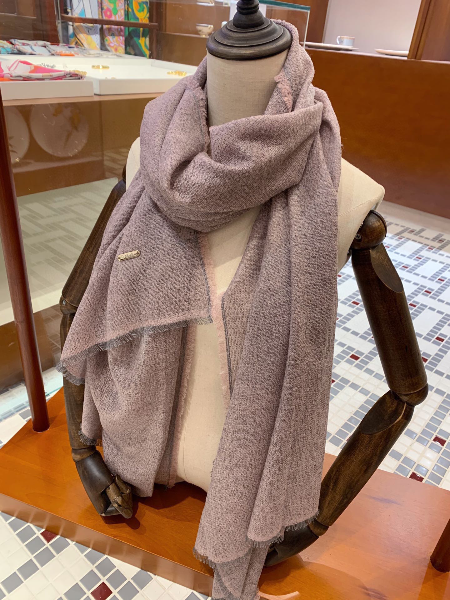 Loro Piana - Шарф из кашемировой пряжи - Фиолетовый